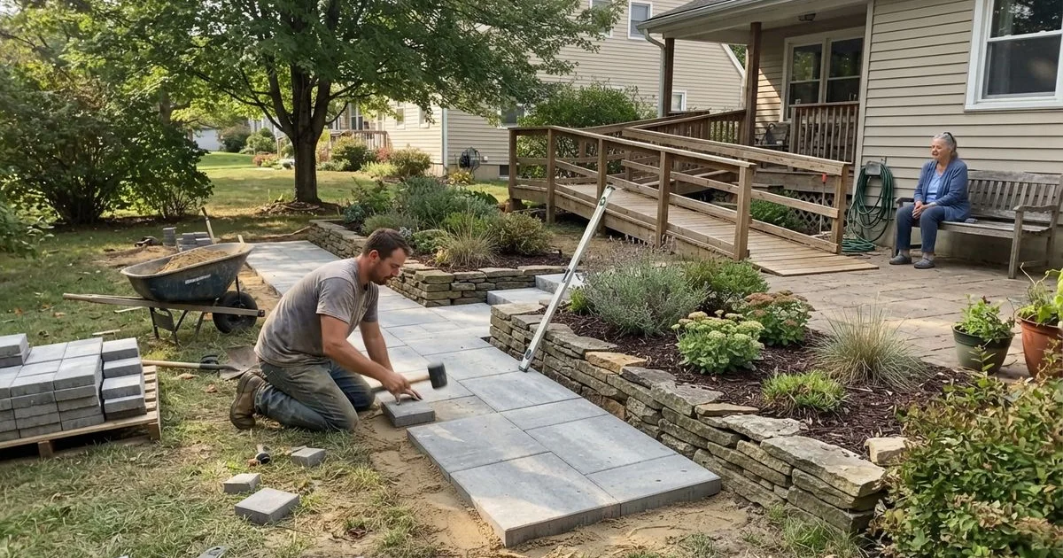 Low-maintenance landscaping for aging in place